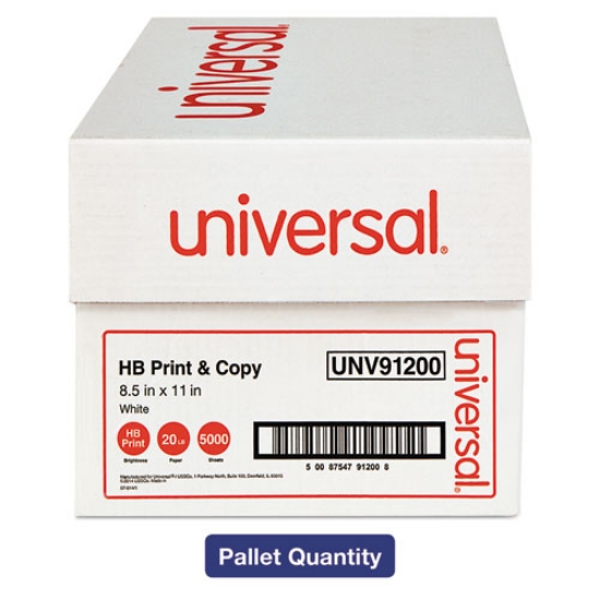 Picture of Multipurpose Paper, 96 Bright, 20 lb Bond Weight, 8.5 x 11, White, 500 Sheets/Ream, 10 Reams/Carton, 40 Cartons/Pallet
