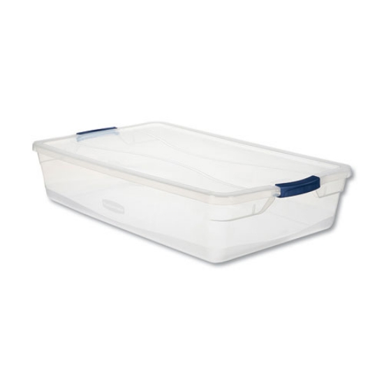 Picture of Clever Store Basic Latch-Lid Container, 41 Qt, 17.75" X 29" X 6.13", Clear