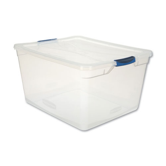 Picture of Clever Store Basic Latch-Lid Container, 71 Qt, 18.63" X 23.5" X 12.25", Clear