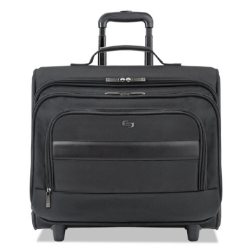 Picture of Classic Rolling Overnighter Case, Fits Devices Up to 15.6", Ballistic Polyester, 16.14 x 6.69 x 13.78, Black