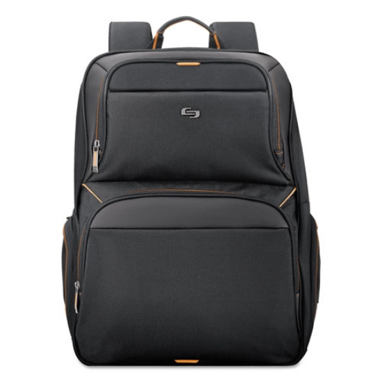 Picture of Urban Backpack, Fits Devices Up to 17.3", Polyester, 12.5 x 8.5 x 18.5, Black