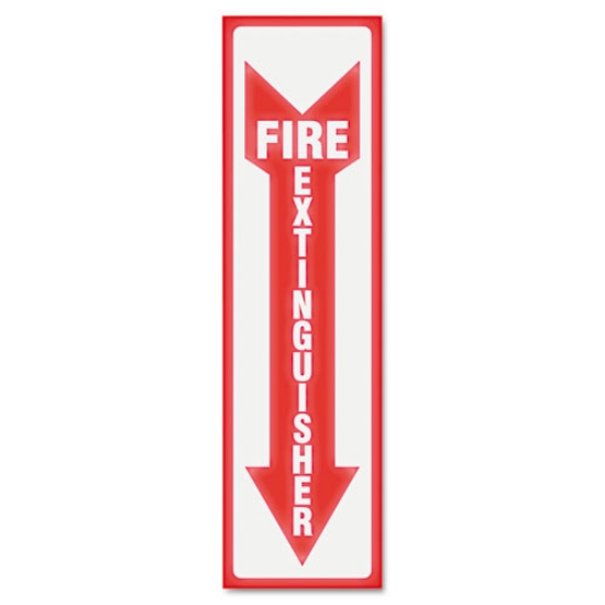 Picture of Glow In The Dark Sign, 4 X 13, Red Glow, Fire Extinguisher