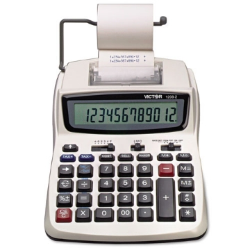 Picture of 1208-2 Two-Color Compact Printing Calculator, Black/red Print, 2.3 Lines/sec