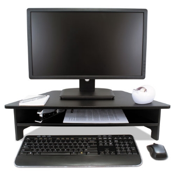 Picture of Dc050 High Rise Collection Monitor Stand, 27" X 11.5" X 6.5" To 7.5", Black, Supports 40 Lbs