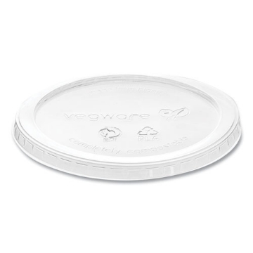Picture of Round Deli Pot Lids, for 8 oz to 32 oz Deli Containers, Plastic, 500/Carton