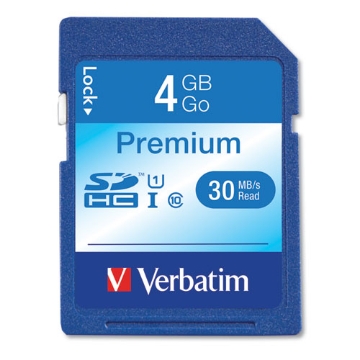 Picture of 4gb Premium Sdhc Memory Card, Uhs-I U1 Class 10, Up To 30mb/s Read Speed