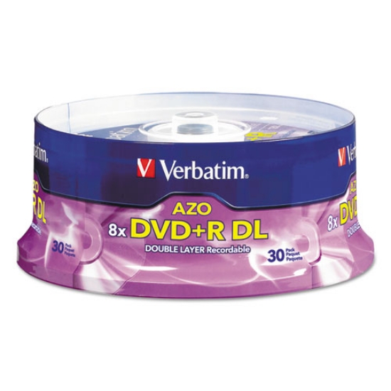 Picture of Dvd+r Dual Layer Recordable Disc, 8.5 Gb, 8x, Spindle, Silver, 30/pack