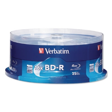 Picture of Bd-R Blu-Ray Disc, 25 Gb, 16x, White, 25/pack