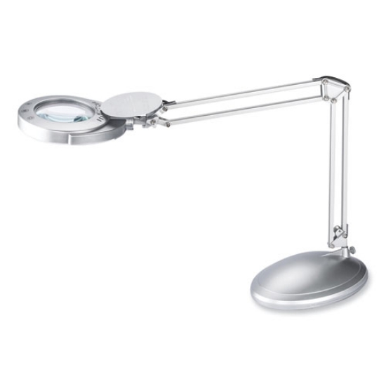 Picture of LED Magnifier Lamp with Clamp, Swing Arm, 22" High, Silver, Ships in 4-6 Business Days