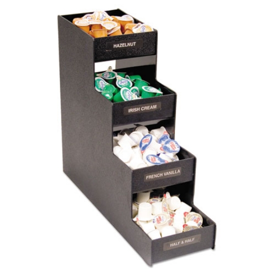 Picture of Narrow Condiment Organizer, 8 Compartments, 6 x 19 x 15.88, Black