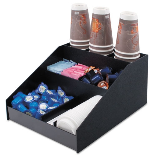 Picture of Horizontal Condiment Organizer, 9 Compartments, 12 x 16 x 7.5, Black