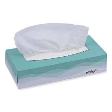 Picture of Facial Tissue, 2 Ply, White, Flat Pop-Up Box, 100 Sheets/box, 30 Boxes/carton
