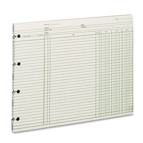 Picture of Accounting Sheets, 9.25 X 11.88, Green, Loose Sheet, 100/pack