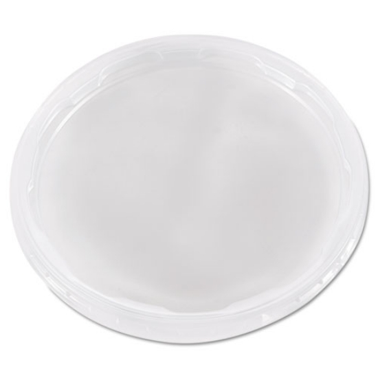 Picture of Deli Container Lids, Plug-Style, Clear, Plastic, 50/Pack, 10 Packs/Carton