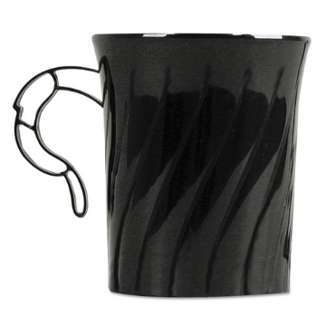 Picture of Classicware Plastic Mugs, 8 Oz, Black, 8/pack, 24 Packs/carton