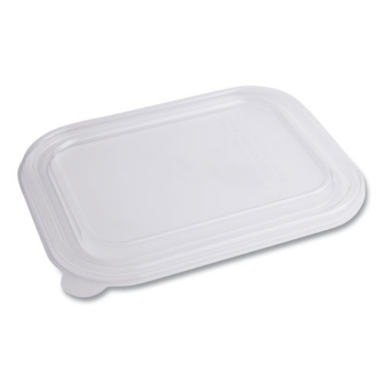 Picture of PLA Lids for TRSC60 Fiber Containers, 7.8 x 10.2 x 0.5, Clear, Plastic, 400/Carton
