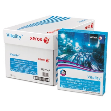 Picture of Vitality Multipurpose Print Paper, 92 Bright, 20 lb Bond Weight, 8.5 x 11, White, 500/Ream