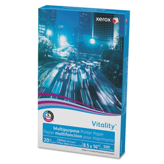 Picture of Vitality Multipurpose Print Paper, 92 Bright, 20 lb Bond Weight, 8.5 x 14, White, 500/Ream