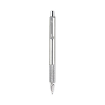 Picture of F-701 Ballpoint Pen, Retractable, Fine 0.7 Mm, Black Ink, Stainless Steel/black Barrel