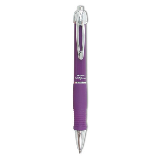 Picture of GR8 Gel Pen, Retractable, Medium 0.7 mm, Violet Ink, Violet/Silver Barrel, 12/Pack