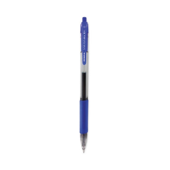 Picture of Sarasa Dry Gel X20 Gel Pen, Retractable, Bold 1 mm, Blue Ink, Clear/Blue Barrel, 12/Pack