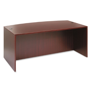 Picture of Alera Valencia Series Bow Front Desk Shell, 71" X 41.38" X 29.63", Mahogany