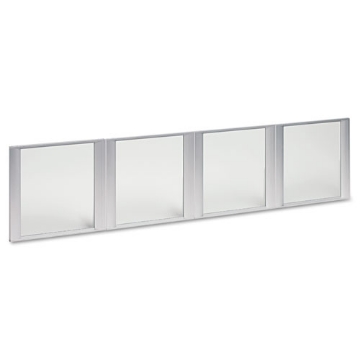 Picture of Glass Door Set With Silver Frame For 72" Wide Hutch, 17w X 16h, Clear, 4 Doors/set