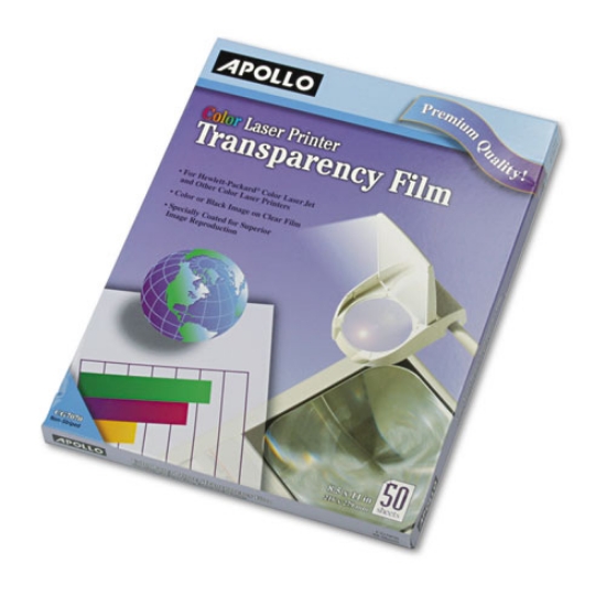 Picture of Color Laser Transparency Film, 8.5 X 11, 50/box