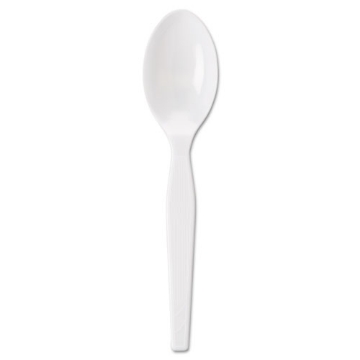 Picture of Individually Wrapped Mediumweight Polystyrene Cutlery, Teaspoons, White, 1,000/carton