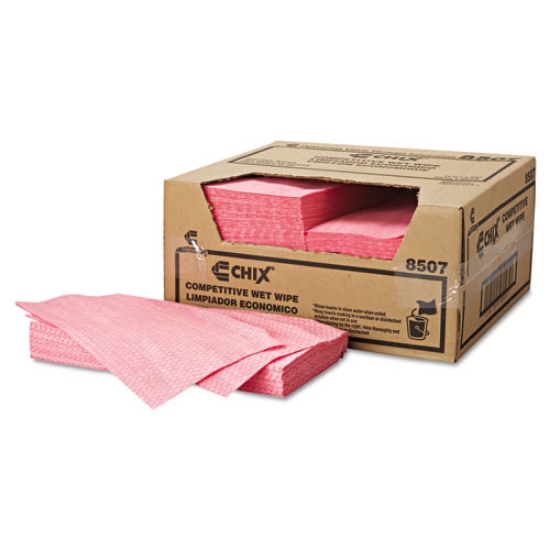 Picture of Wet Wipes, 11.5 x 24, White/Pink, 200/Carton