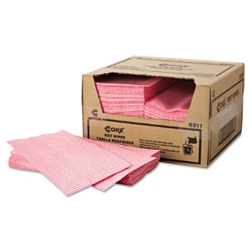 Picture of Wet Wipes, 11.5 x 24, White/Pink, 200/Carton