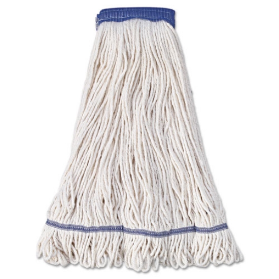 Picture of Super Loop Wet Mop Head, Cotton/synthetic Fiber, 5" Headband, X-Large Size, White, 12/carton