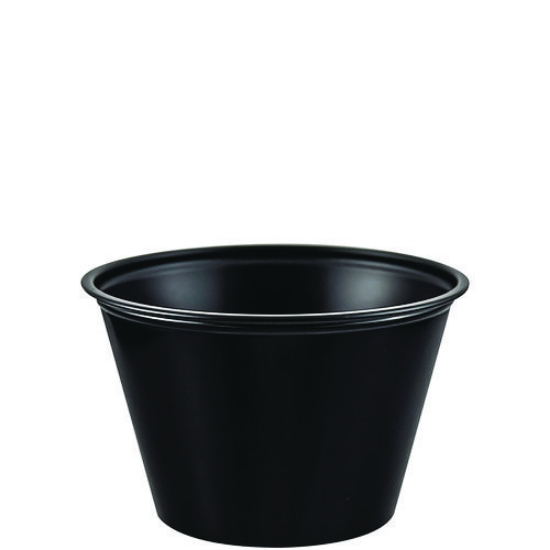 Picture of Polystyrene Portion Cups, 4 Oz, Black, 250/bag, 10 Bags/carton