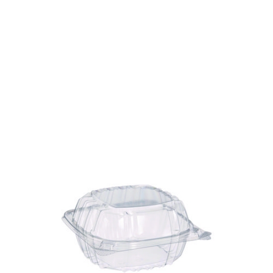 Picture of ClearSeal Hinged-Lid Plastic Containers, 5.8 x 6 x 3, Clear, Plastic, 125/Pack, 4 Packs/Carton