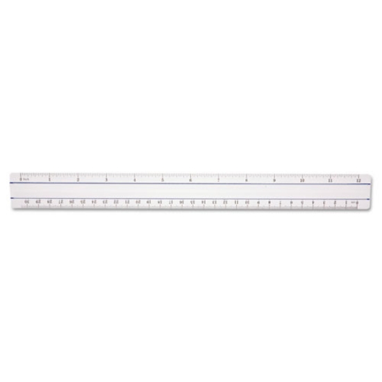 Picture of 12" Magnifying Ruler, Standard/metric, Plastic, Clear