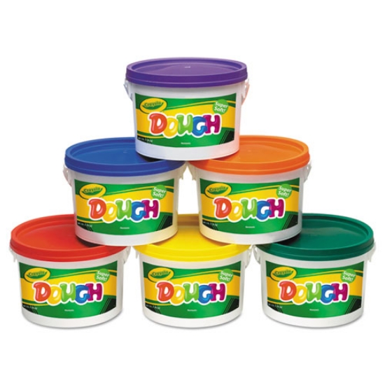 Picture of Modeling Dough Bucket, 3 Lbs, Assorted Colors, 6 Buckets/set