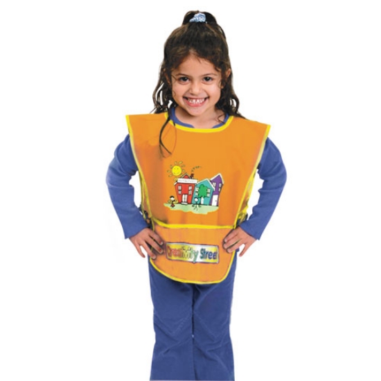 Picture of Kraft Artist Smock, Fits Kids Ages 3-8, Vinyl, One Size Fits All, Bright Colors