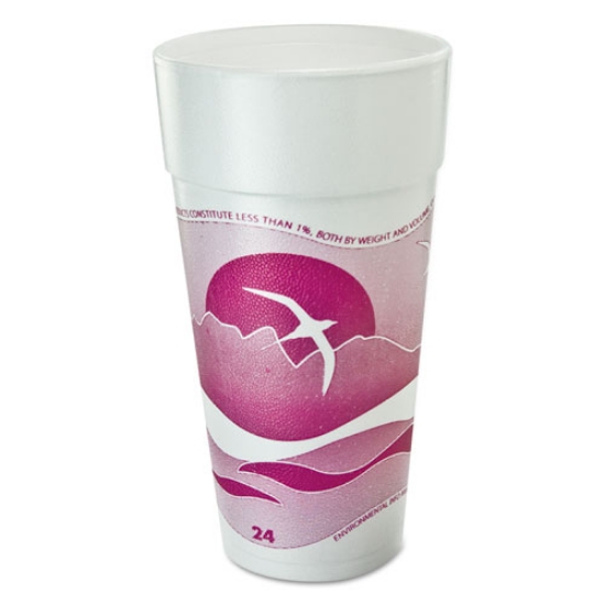 Picture of Horizon Hot/cold Foam Drinking Cups, 24 Oz, Mauve, 20/bag, 25 Bags/carton