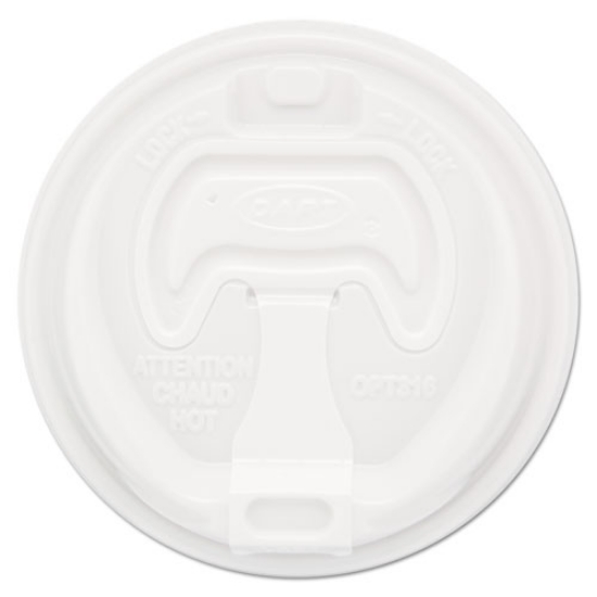 Picture of Optima Reclosable Lid, Fits 12 Oz To 24 Oz Foam Cups, White, 100 Pack, 10 Packs/carton