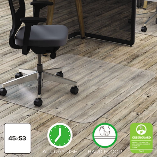 Picture of All Day Use Chair Mat - Hard Floors, 45 X 53, Rectangle, Clear