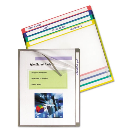 Picture of Write-On Project Folders, Straight Tab, Letter Size, Assorted Colors, 25/box