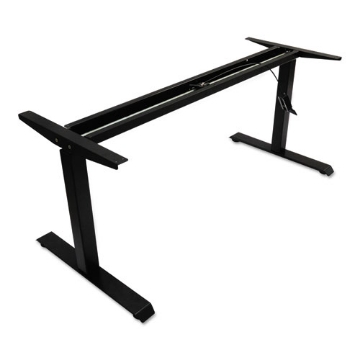 Picture of AdaptivErgo Sit-Stand Pneumatic Height-Adjustable Table Base, 59.06" x 28.35" x 26.18" to 39.57", Black