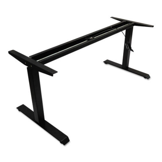 Picture of AdaptivErgo Sit-Stand Pneumatic Height-Adjustable Table Base, 59.06" x 28.35" x 26.18" to 39.57", Black