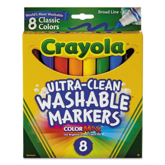 Picture of Ultra-Clean Washable Markers, Broad Bullet Tip, Assorted Colors, 8/pack