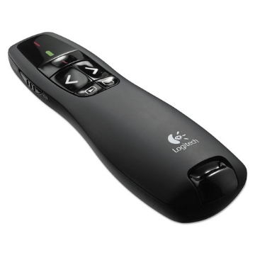 Picture of R400 Wireless Presentation Remote With Laser Pointer, Class 2, 50 Ft Range, Matte Black