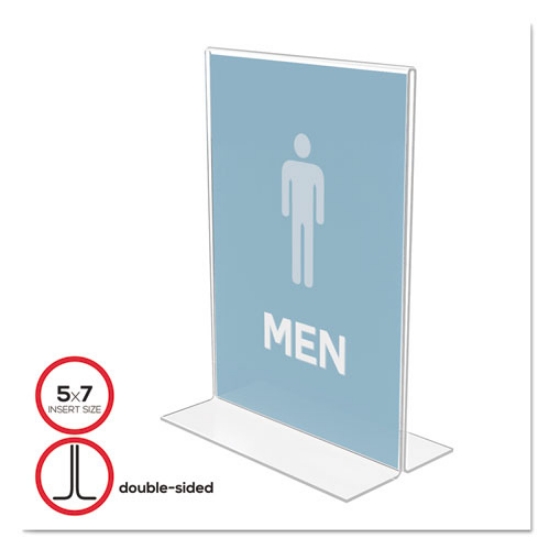 Picture of Classic Image Double-Sided Sign Holder, 5 X 7 Insert, Clear