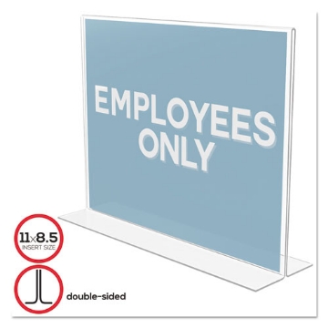 Picture of Classic Image Double-Sided Sign Holder, 11 x 8.5 Insert, Clear