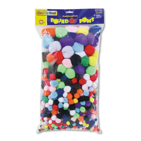 Picture of Pound Of Poms Giant Bonus Pack, Assorted Colors, 1,000/pack
