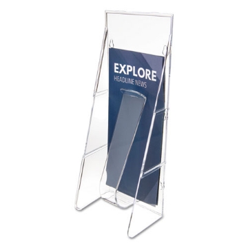 Picture of Stand-Tall Wall-Mount Literature Rack, Leaflet, 4.56w X 3.25d X 11.88h, Clear