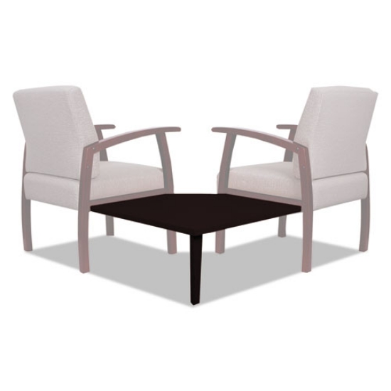 Picture of Alera Reception Lounge 700 Series Gang Table, Corner, 27.5w x 27.5d x 13.13h, Mahogany